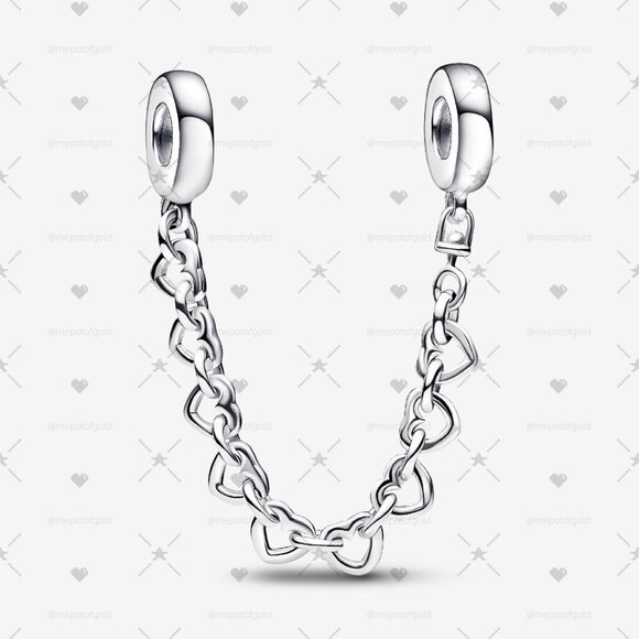 Pandora Jewelry - Pandora Linked Hearts Safety Chain